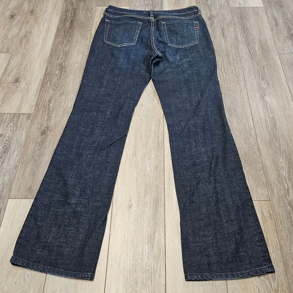 Gap 1969 Classic Fit Straight Leg Denim Jeans Dark Wash Relaxed  Women's 8 Long